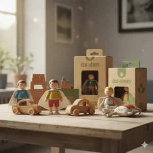 Sustainable and non-toxic superhero toys for boys, highlighting Canadian eco-conscious consumer trends.