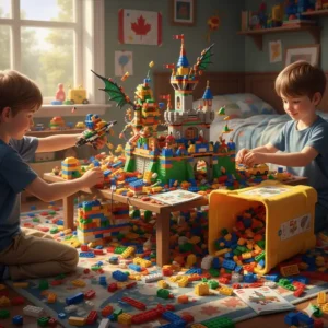 A colorful pile of bricks from classic LEGO sets for boys, encouraging creative building and imagination.