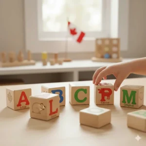Eco-friendly wooden phonics learning toys featuring tactile letters for sensory-based literacy education.