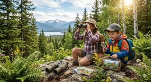 Brightly colored, BPA-free plastic slides and sensory tables for toddlers playing outdoors in Canada.
