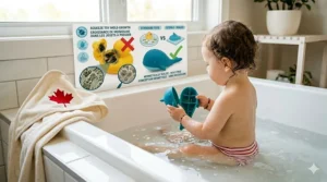 BPA-free and non-toxic silicone bath toys designed for airtight sealing to prevent internal mold growth.