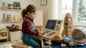 Imaginative space exploration rocket ship pretend play sets for boys and girls learning about science.