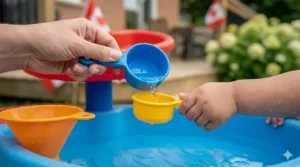 Illustrative guide showing water table placed in a safe, shaded area.