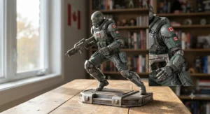 High-quality posable action figure with articulation points.