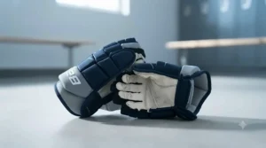 Flexible hockey gloves for kids to maintain grip and hand protection.
