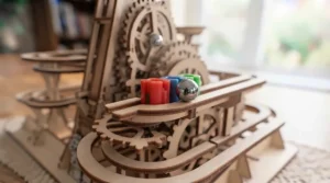 Boxed marble run construction kit ready for gifting.