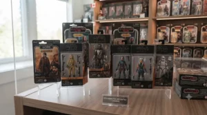 The latest release of Star Wars figures featuring iconic characters from recent series.